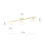 Lampa sufitowa SPLENDI 3 WH OPAL 1249/3 EMIBIG Lighting