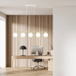Lampa wisząca ALLORA 5 WH OPAL 1255/5 EMIBIG Lighting