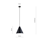 Lampa wisząca REBEL 1 BLACK/WHITE 1270/1 EMIBIG Lighting