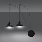 Lampa wisząca ABRAMO 2 BLACK 160/2 EMIBIG Lighting