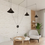 Lampa wisząca ABRAMO 3 BLACK 160/3 EMIBIG Lighting
