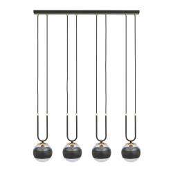 Lampa wisząca GLAM 4 BLACK/STRIPE 1113/4 EMIBIG Lighting - zdjęcie produktu