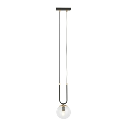 Lampa wisząca GLAM 1 BLACK/TRANSPARENT 1114/1 EMIBIG Lighting - zdjęcie produktu
