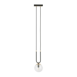 Lampa wisząca GLAM 1 BLACK/TRANSPARENT 1114/1 EMIBIG Lighting - zdjęcie produktu