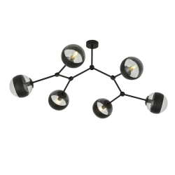 Lampa sufitowa SPACE 6 BLACK/STRIPE 1135/6 EMIBIG Lighting - zdjęcie produktu