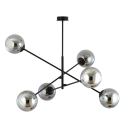 Lampa wisząca LINEAR 6 BLACK/GRAFIT 1167/6 EMIBIG Lighting - zdjęcie produktu