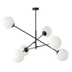 Lampa wisząca LINEAR 6 BLACK/OPAL 1169/6 EMIBIG Lighting - zdjęcie produktu