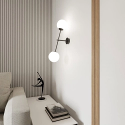 Kinkiet LINEAR K2 BLACK/OPAL 1169/K2 EMIBIG Lighting - zdjęcie produktu