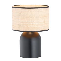 Lampka nocna ASPEN LN1 BLACK/RATTAN 1324/LN1 EMIBIG Lighting - zdjęcie produktu