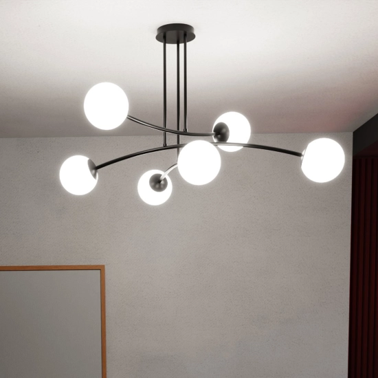 Lampa sufitowa HALLDOR 6 BLACK 1024/6 EMIBIG Lighting