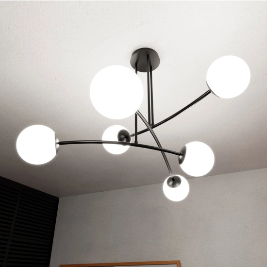 Lampa sufitowa HALLDOR 6 BLACK 1024/6 EMIBIG Lighting