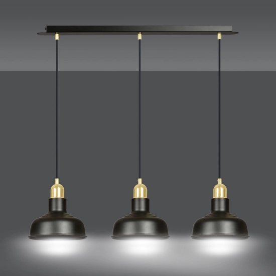 Lampa wisząca IBOR 3 BLACK 1042/3 EMIBIG Lighting