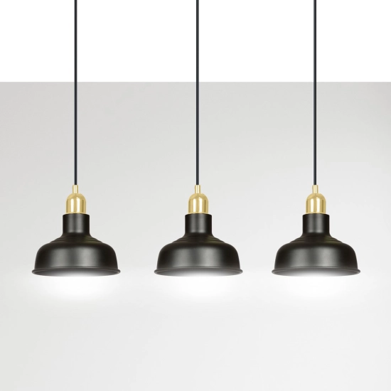 Lampa wisząca IBOR 3 BLACK 1042/3 EMIBIG Lighting
