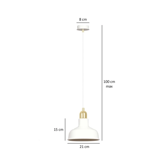Lampa wisząca IBOR 1 WHITE 1043/1 EMIBIG Lighting