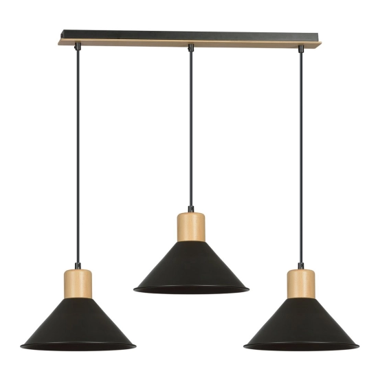 Lampa wisząca ROWEN 3 BLACK 1044/3 EMIBIG Lighting - zdjęcie produktu