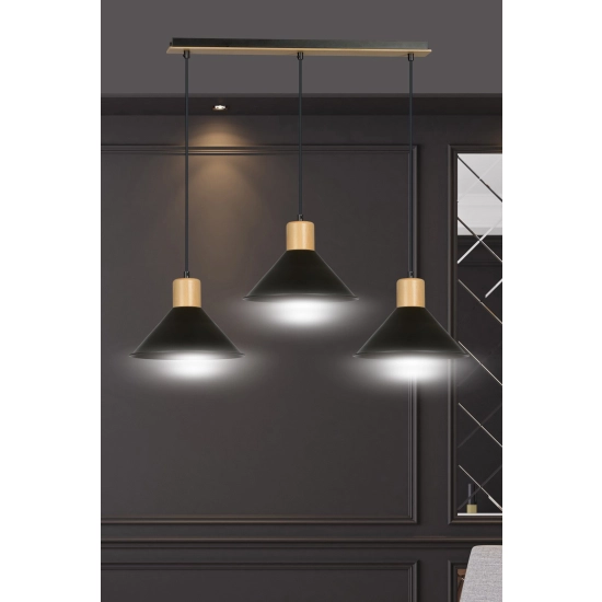 Lampa wisząca ROWEN 3 BLACK 1044/3 EMIBIG Lighting