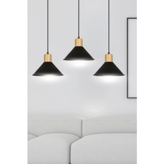 Lampa wisząca ROWEN 3 BLACK 1044/3 EMIBIG Lighting