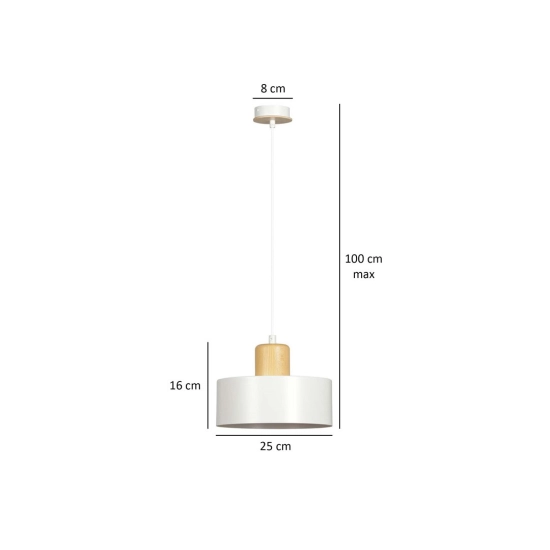 Lampa wisząca TORIN 1 WHITE 1047/1 EMIBIG Lighting