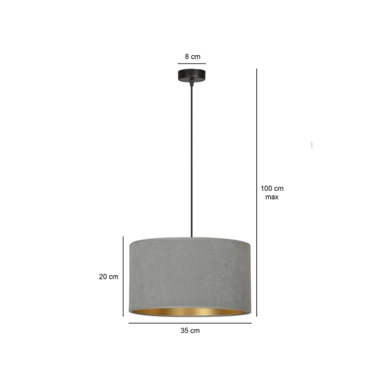 Lampa wisząca HILDE 1 BL GRAY 1050/1 EMIBIG Lighting