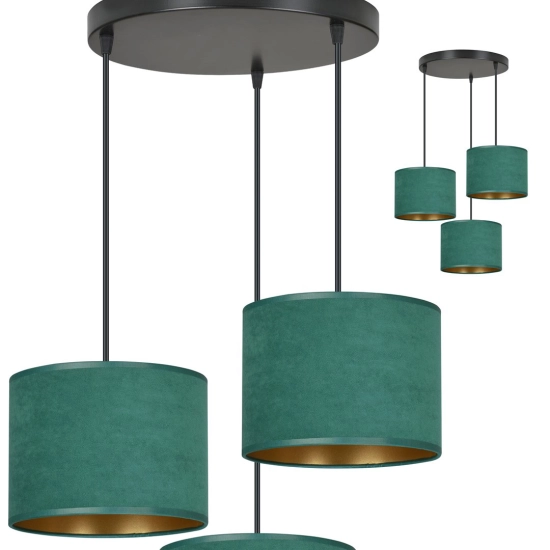 Lampa wisząca HILDE 3 BL PREMIUM GREEN 1051/3PREM EMIBIG Lighting