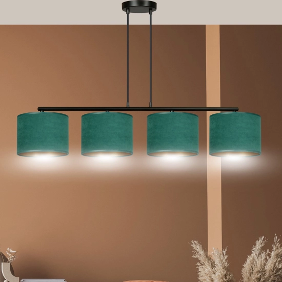 Lampa wisząca HILDE 4 BL GREEN 1051/4 EMIBIG Lighting