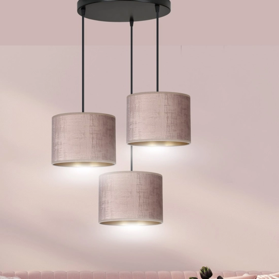 Lampa wisząca HILDE 3 BL PREMIUM ROSE 1053/3PREM EMIBIG Lighting