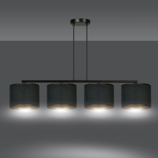 Lampa wisząca HILDE 4 BL BLACK 1054/4 EMIBIG Lighting