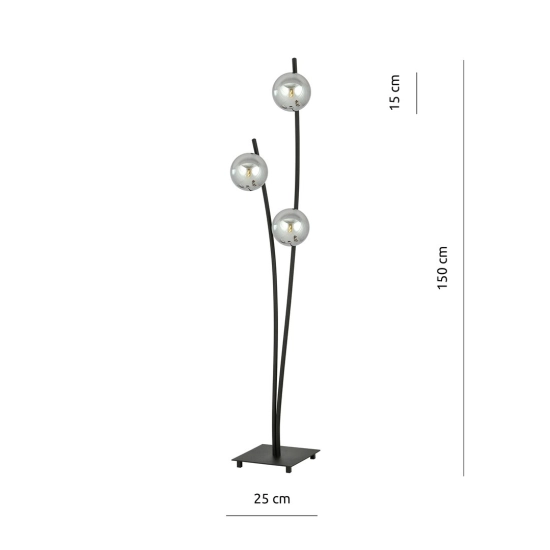Lampa stojąca HUNTER LP3 BLACK/GRAFIT 1100/LP3 EMIBIG Lighting