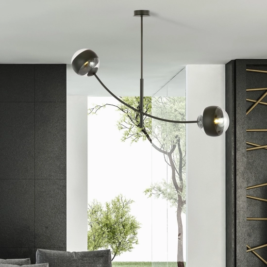 Lampa sufitowa HUNTER 2 BLACK/STRIPE 1101/2 EMIBIG Lighting