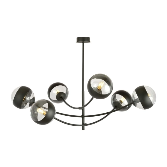 Lampa sufitowa HUNTER 6 BLACK/STRIPE 1101/6 EMIBIG Lighting - zdjęcie produktu