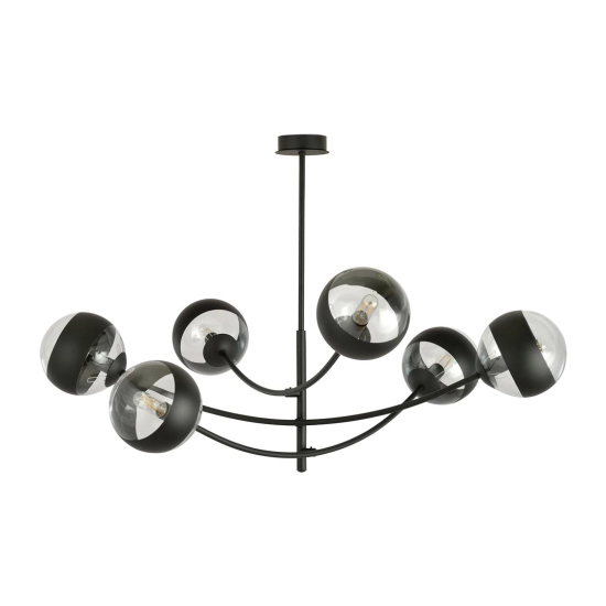 Lampa sufitowa HUNTER 6 BLACK/STRIPE 1101/6 EMIBIG Lighting