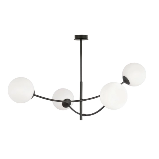 Lampa sufitowa HUNTER 4 BLACK/OPAL 1102/4 EMIBIG Lighting