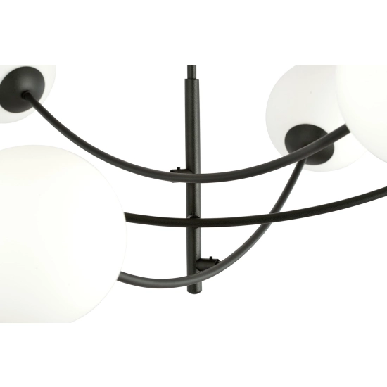 Lampa sufitowa HUNTER 6 BLACK/OPAL 1102/6 EMIBIG Lighting