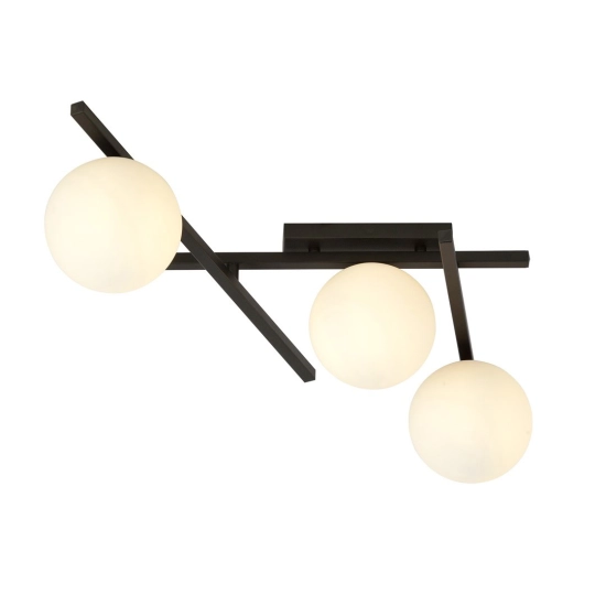 Lampa sufitowa SMART 3 BLACK/OPAL 1103/3 EMIBIG Lighting