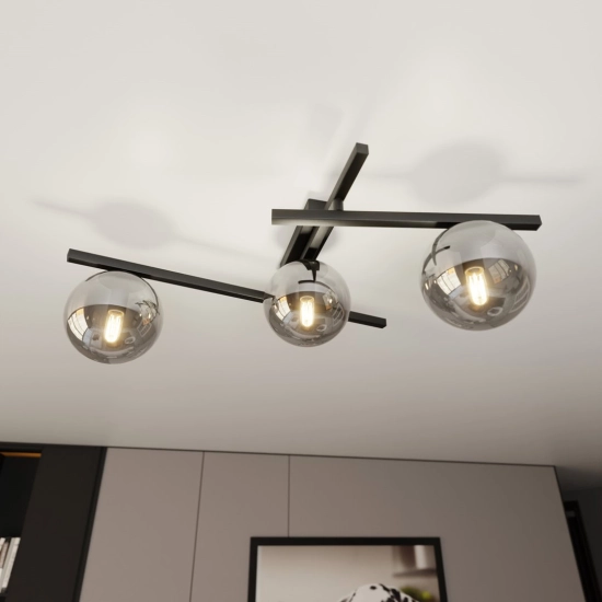 Lampa sufitowa SMART 3 BLACK/GRAFIT 1104/3 EMIBIG Lighting