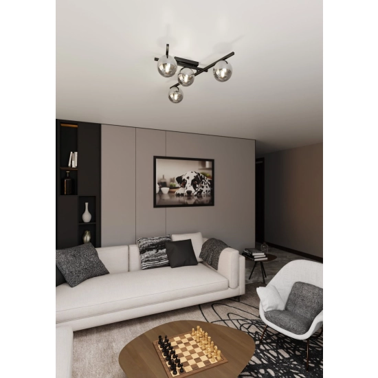 Lampa sufitowa SMART 4 BLACK/GRAFIT 1104/4 EMIBIG Lighting