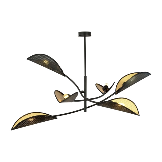 Lampa sufitowa LOTUS 6 BLACK/GOLD 1106/6 EMIBIG Lighting - zdjęcie produktu