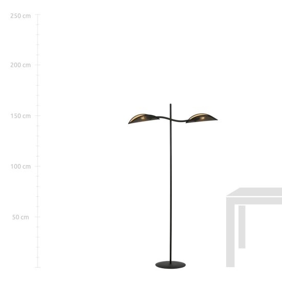 Lampa stojąca LOTUS LP2 BLACK/GOLD 1106/LP2 EMIBIG Lighting