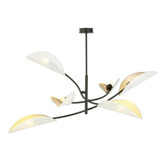 Lampa sufitowa LOTUS 6 WHITE/GOLD 1107/6 EMIBIG Lighting - zdjęcie produktu