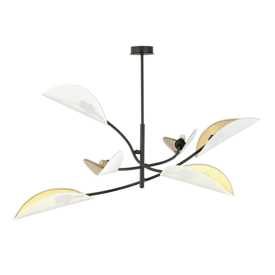 Lampa sufitowa LOTUS 6 WHITE/GOLD 1107/6 EMIBIG Lighting