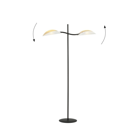 Lampa stojąca LOTUS LP2 WHITE/GOLD 1107/LP2 EMIBIG Lighting