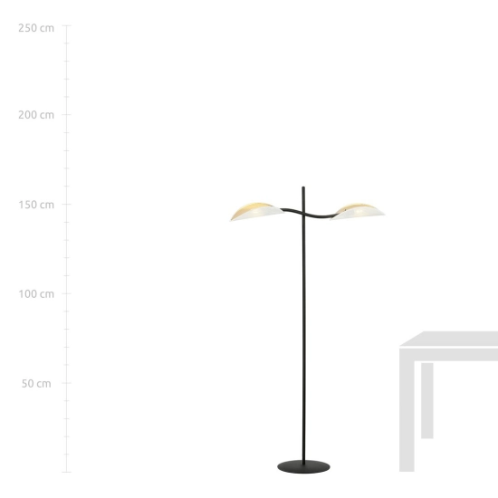 Lampa stojąca LOTUS LP2 WHITE/GOLD 1107/LP2 EMIBIG Lighting