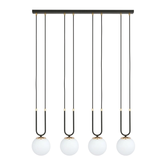 Lampa wisząca GLAM 4 BLACK/OPAL 1112/4 EMIBIG Lighting - zdjęcie produktu