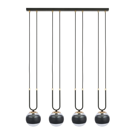 Lampa wisząca GLAM 4 BLACK/STRIPE 1113/4 EMIBIG Lighting