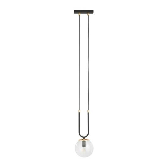 Lampa wisząca GLAM 1 BLACK/TRANSPARENT 1114/1 EMIBIG Lighting