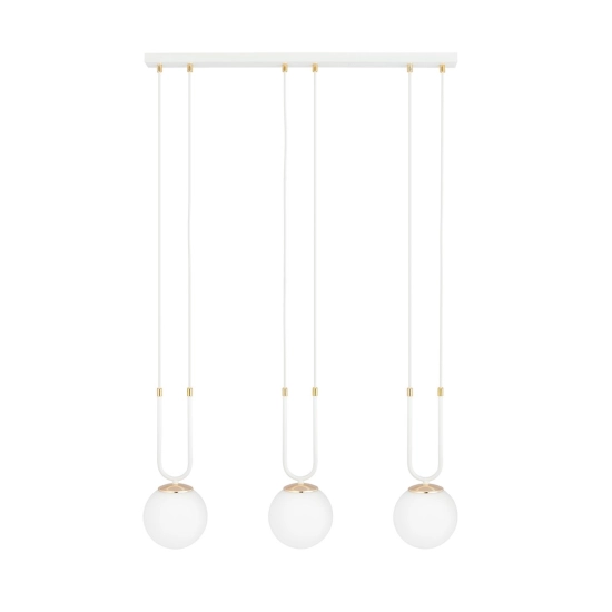 Lampa wisząca GLAM 3 WHITE/OPAL 1115/3 EMIBIG Lighting