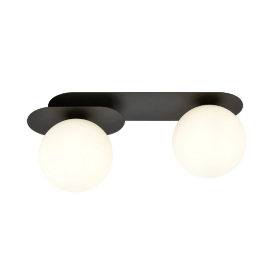 Lampa sufitowa PLAZA 2 BLACK/OPAL 1118/2 EMIBIG Lighting - zdjęcie produktu