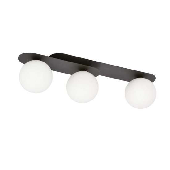 Lampa sufitowa PLAZA 3 BLACK/OPAL 1118/3 EMIBIG Lighting