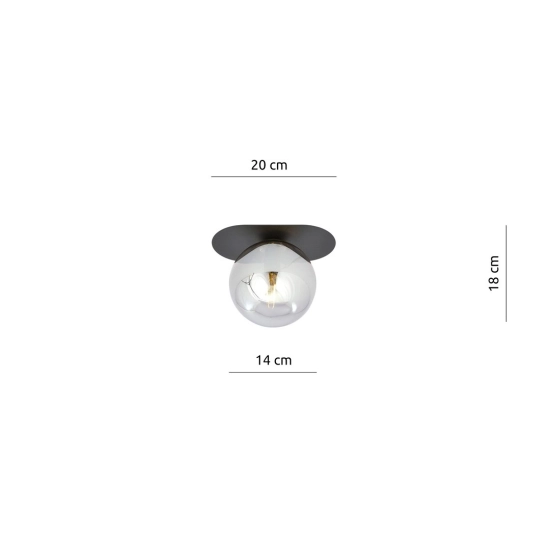 Lampa sufitowa PLAZA 1 BLACK/GRAFIT 1119/1 EMIBIG Lighting
