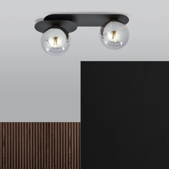 Lampa sufitowa PLAZA 2 BLACK/GRAFIT 1119/2 EMIBIG Lighting